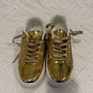 Gold Metallic Sneakers
